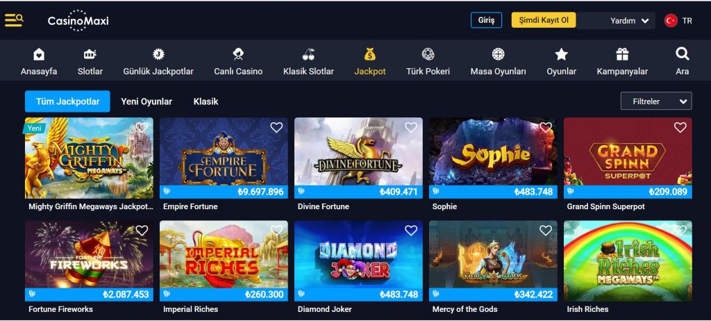 CasinoMaxi Jackpotlar